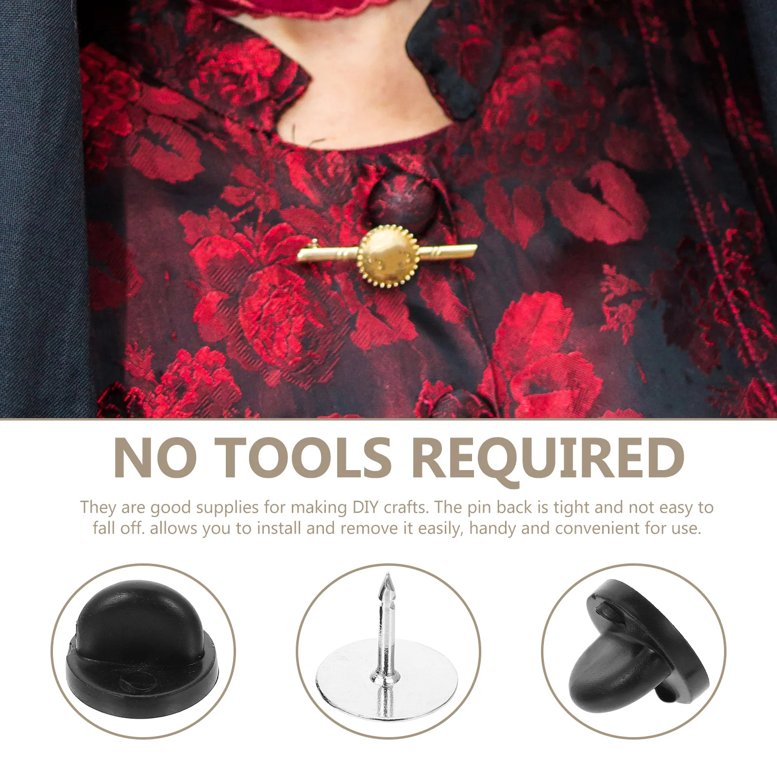 

1Set Butterfly Hat Accessories Plastic Pin Backs for DIY Brooch Clip Replaceable Tie Tack Badge Connector Craft Supply