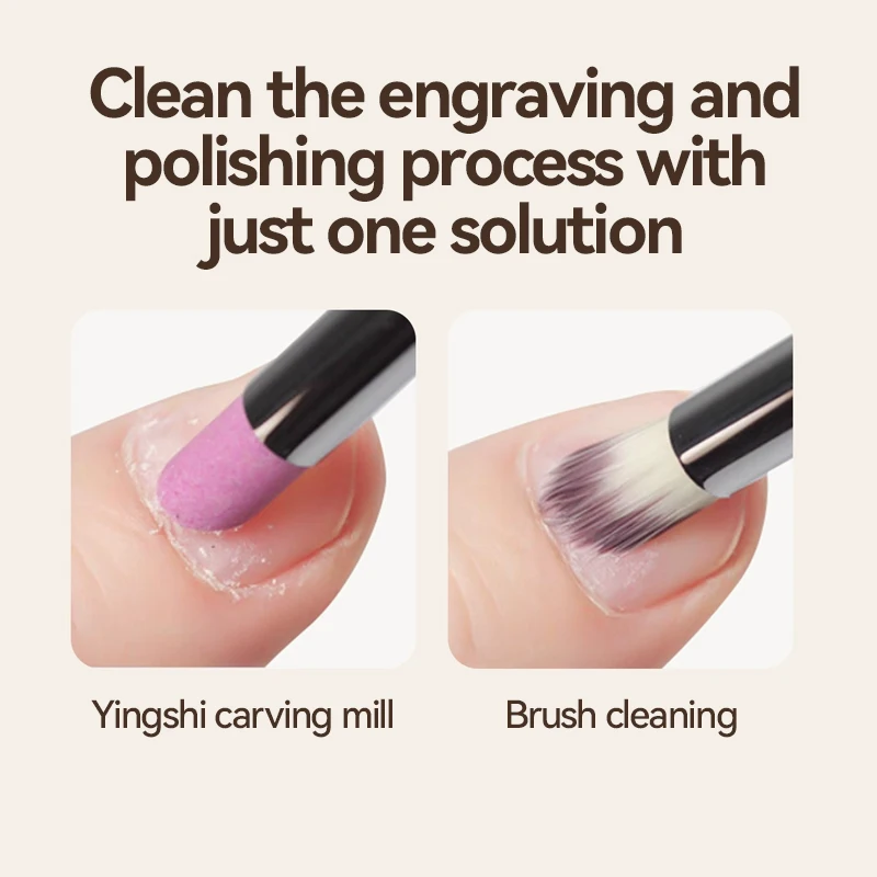 Pinceau pour Nail Art, mélange de colle sculptée à Double tête, pinceau de peinture en relief multifonctionnel, nouveau stylo de distribution de colle en acier inoxydable