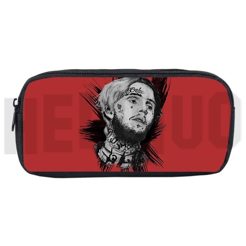 Fashion Anime Rapper Lil Peep Cosmetic Cases Teenager Pencil Case 3D Hip Hop Lil Peep Makeup Box School Supplies Zipper Pouch