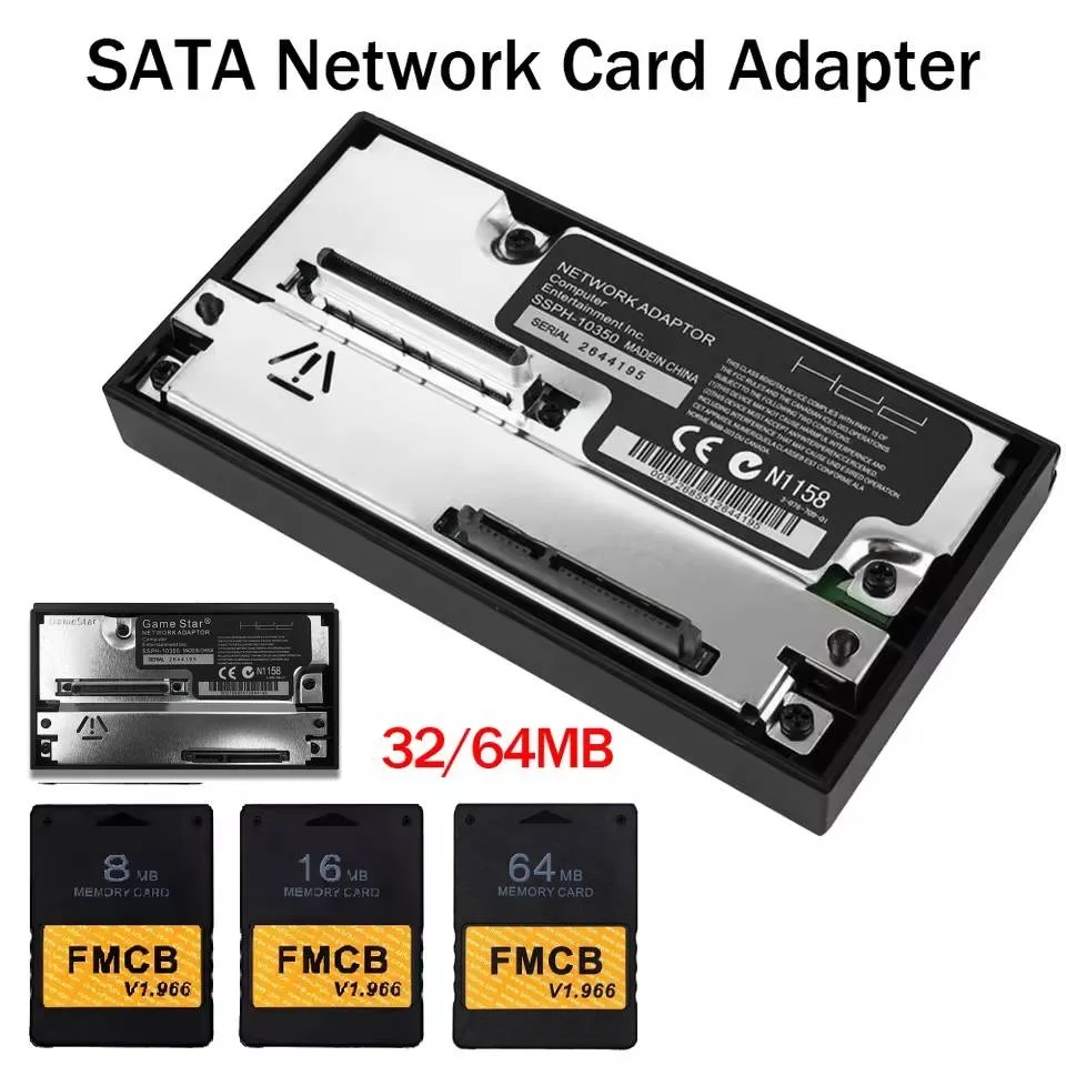 SATA Interface Network Card Adapter For PS2 Fat Game Console SATA