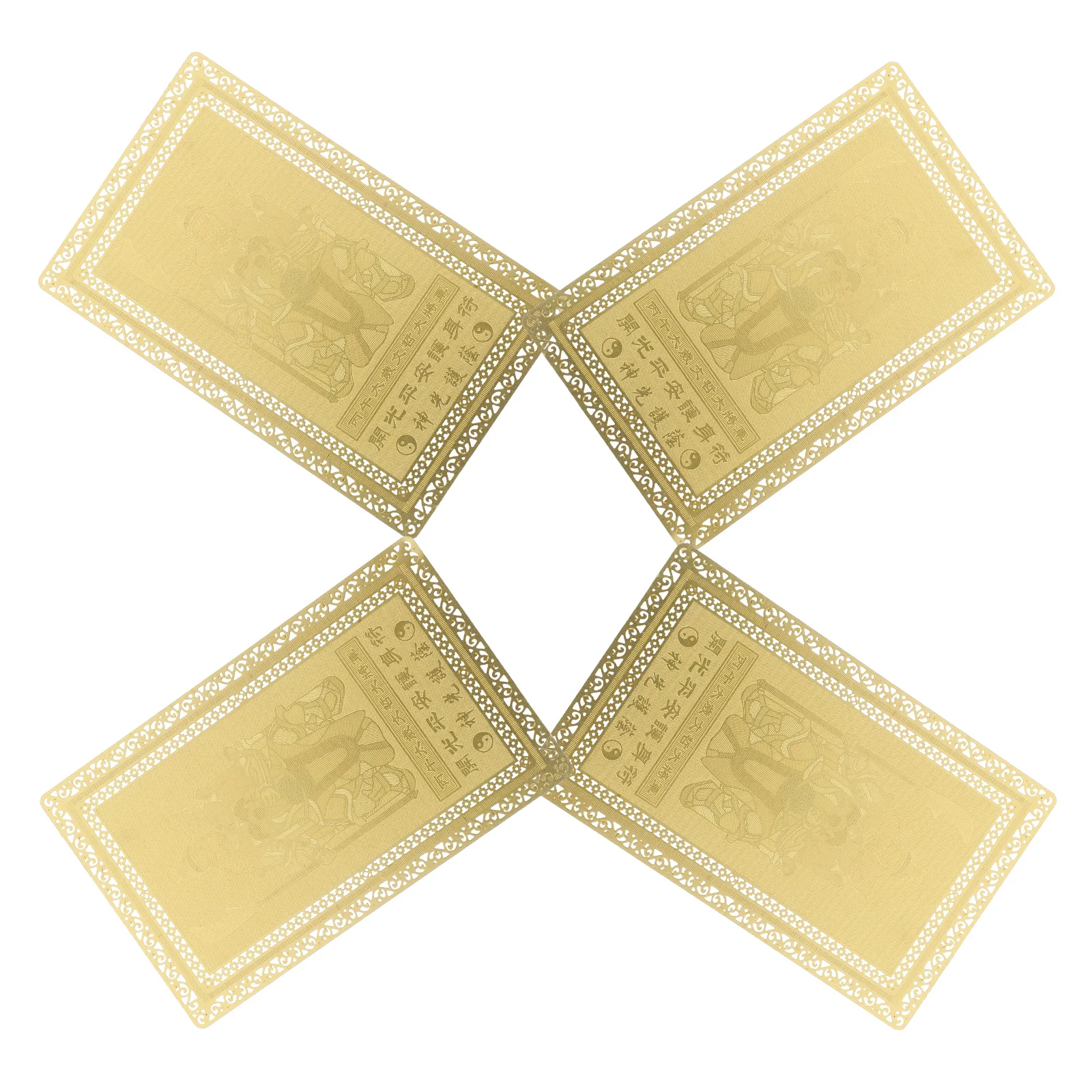 

4Pcs Tai Sui Copper Amulet Horse Year Protection Charm 2026 Feng Shui Blessing Card Good Luck Keychain Wealth Symbol