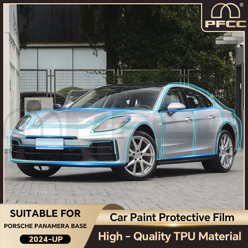 

For Porsche Panamera Base 2024-UP Car Paint Protection Film PPF Pre-cut Transparent Body Sticker Anti-scratch Cars Accessories