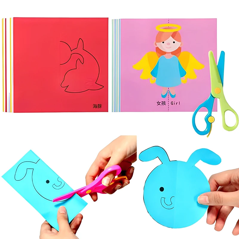 

Children Handicraft Toys Paper-cutting Art Brain-boosting Hands on Ability Training Parent-child Interaction Toys for Kids TMZ