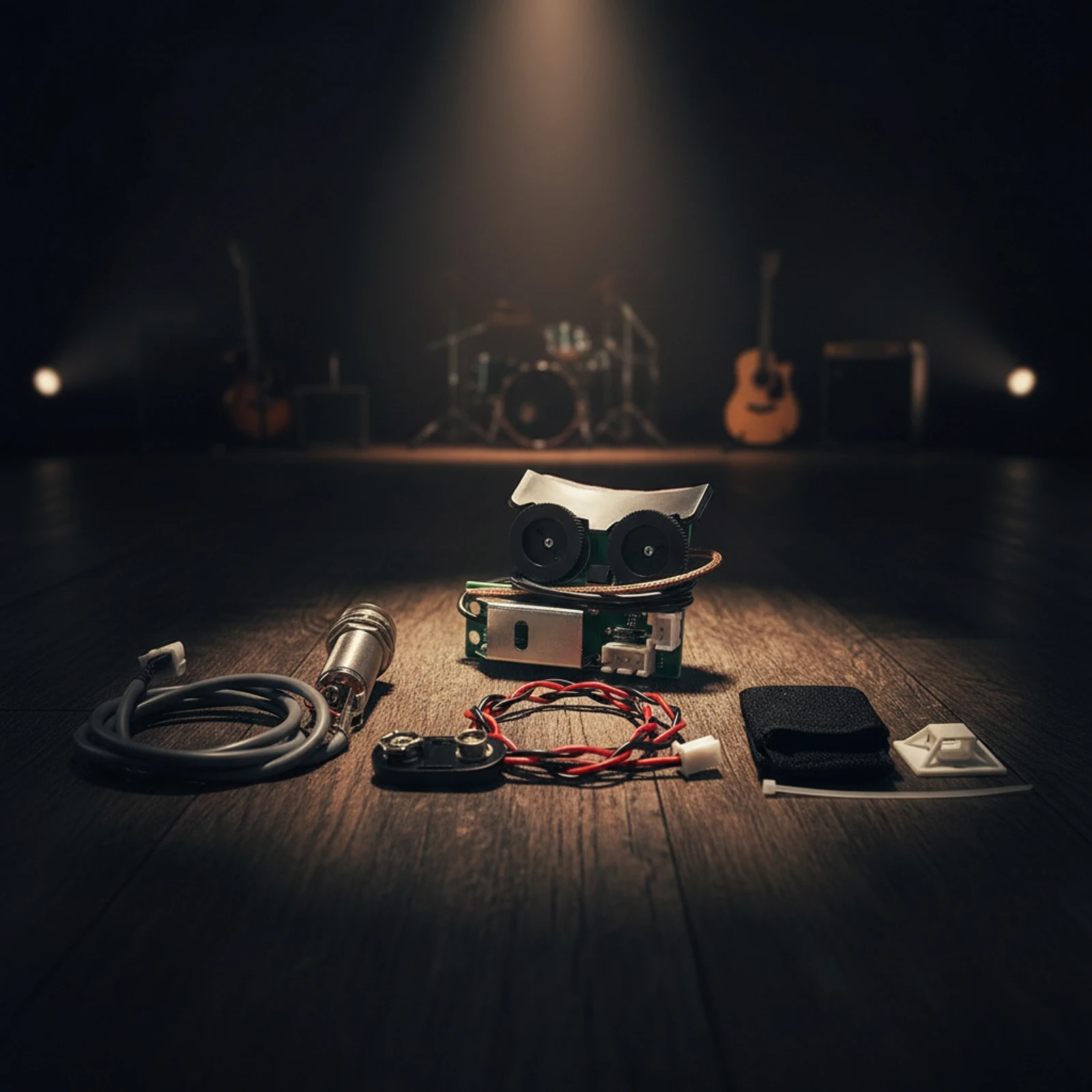 Active Endpin Preamp Pickup Onboard Guitar Pickup with Preamp Compact Low-Noise for Guitarists, Instrument Repair