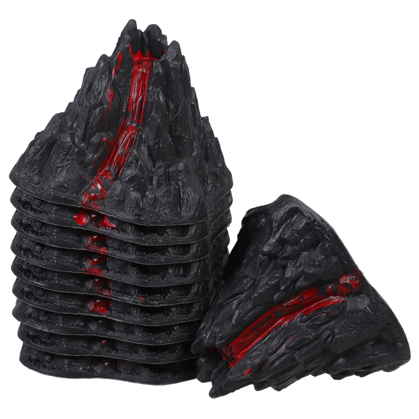 10 Pcs Volcano Model Party Supplies Decor Simulation Toy Artificial Decorations Plastic Elder Ornament