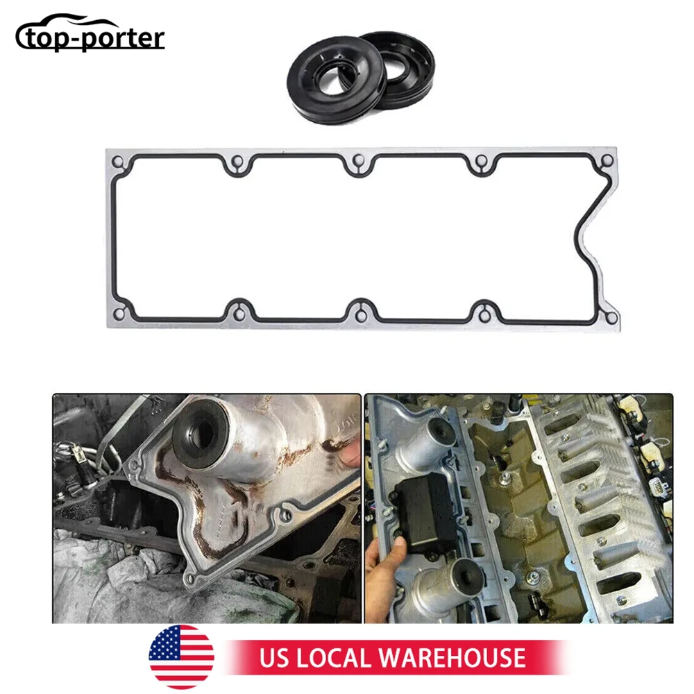Valley Pan Gasket Kit for LS1 5.3L 6.0L 1Set For LS Gen 3 Engine Knock Sensor Seals