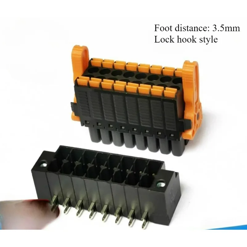 5Sets KF2EDGKSG/15EDGKNHG-3.5mm Double Layer Spring Plug-in Terminal Blocks with Wings 2x2p 2x3p