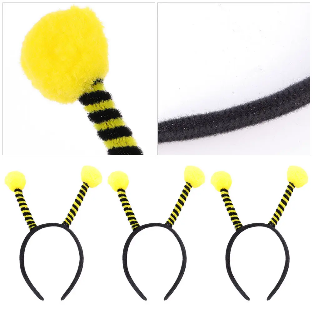 

Charming Bee Antenna Hair Hoops Exquisite Party Headband Universal Size Creative Festival Hair Band Bee Antenna Headband