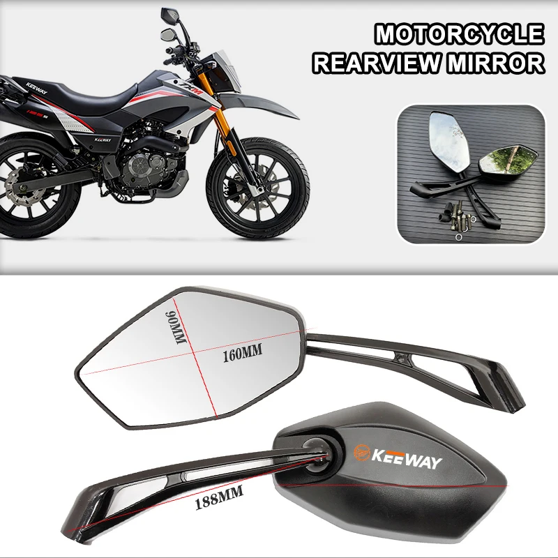 Motorcycle Rearview Mirror ATV Off-Road Biker Moto Motorbike Accessories for Keeway Hurricane RKX RKS Superlight K-Light Vieste