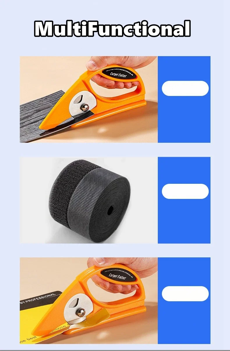 

Hidden Blade Safety Paper Cutter, Multi-Function Tool for Carpet, Kraft & Gift Wrapping, Sliding Line Cut Precision Tool
