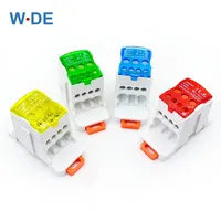 1 Piece UKK 80A Din Rail Distribution Box Block One In Multiple Out Power Universal Wire Connector Junction Box Terminal Block