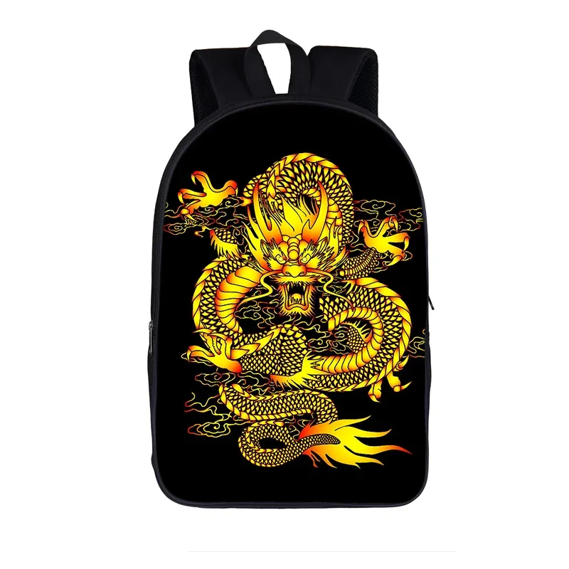 Mode chinesischen Drachen gedruckt Rucksack Frauen Männer Reise Aufbewahrung taschen Kinder Schult aschen Teenager Jungen Mädchen Laptop Rucksack