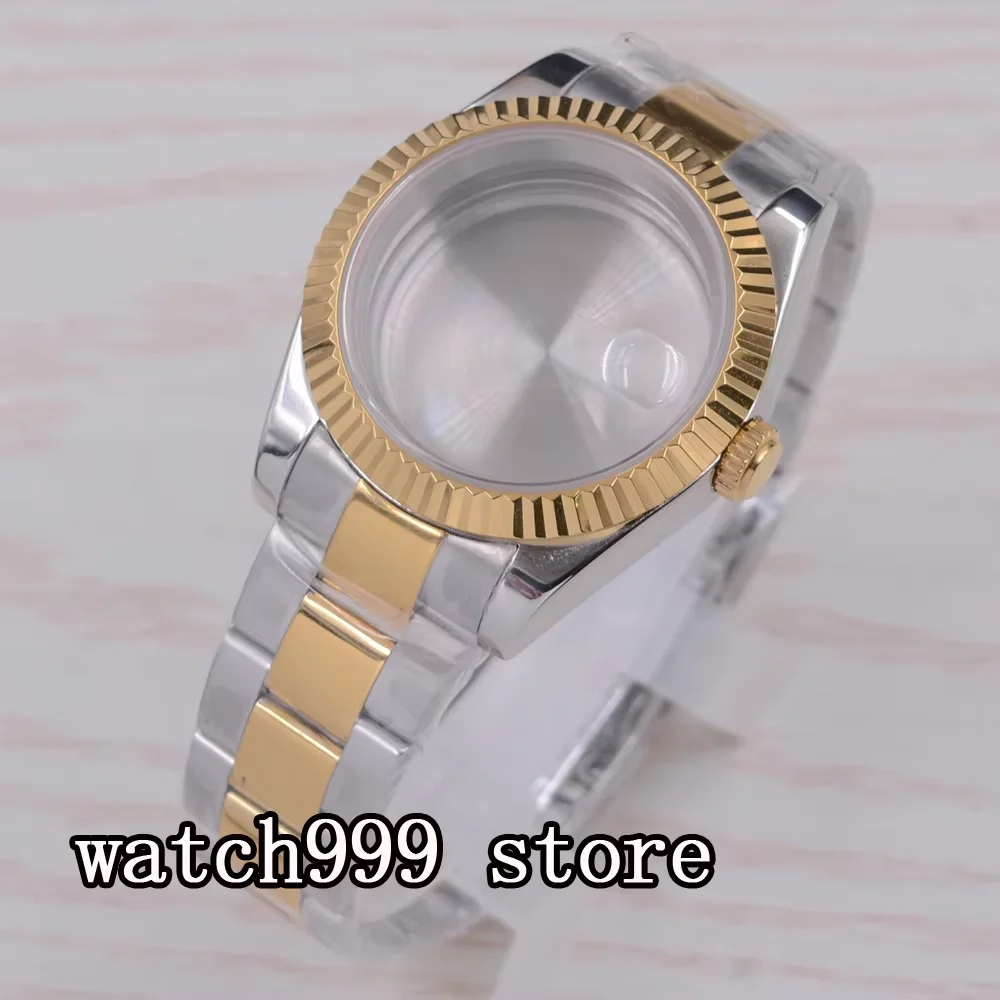 

36mm/40mm Silver/Gold Watch Case Fit NH34 NH35 NH36 PT5000 ST2130 ETA2824 2836 Miyota 8205 8215 Movement Sapphire Glass