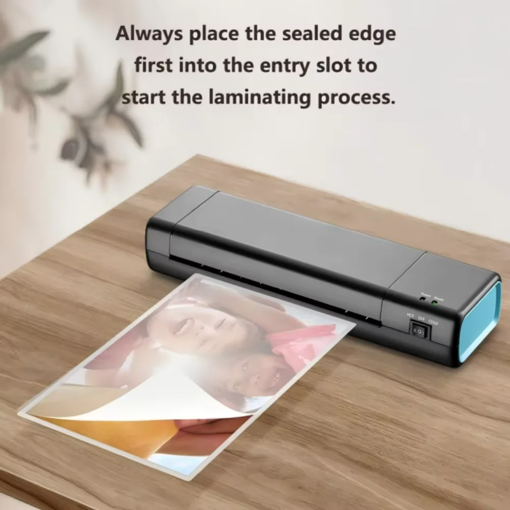 A4Laminating Machine Hot Cold Mode Photo Plastic Sealing Apparatus Automatic Small Office Document Sealing Device laminator