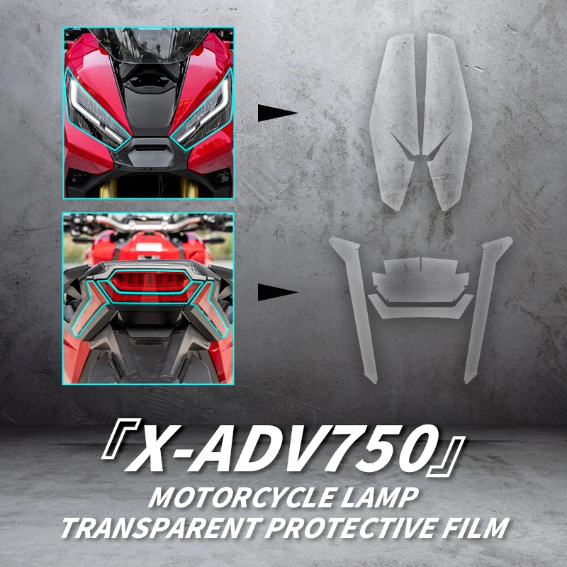 

Используется для HONDA XADV750 2021 лет набор прозрачных передних фар аксессуары для мотоциклов устойчивые к царапинам наклейки