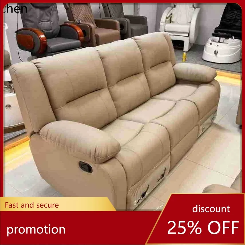 

HXL Beauty Nail Salon Waiting Reception Rest Area Leather Long Office Sofa