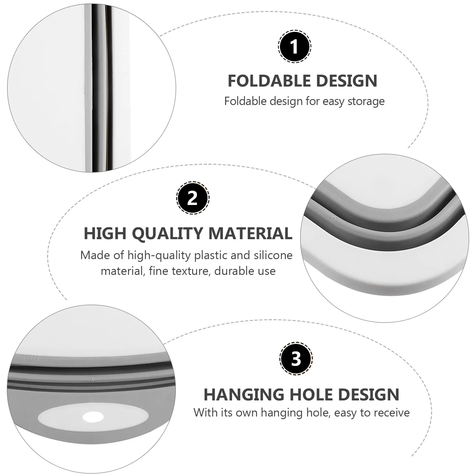 

1pc Folding Chopping Board Multifunctional Kitchen Accessories Drain Basket Flexible Cutting Board For Home Use Space Saving