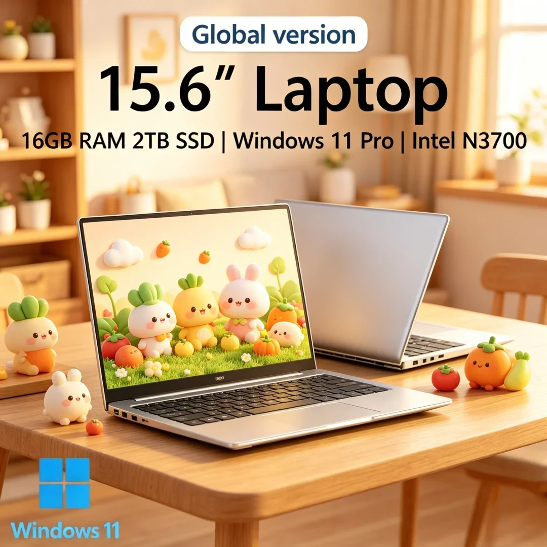 2026 Cryptic Svelte Laptop 15.6 16GB RAM 2TB SSD Intel N3700 Petrous Gaming PC 1920*1080 Display Pristine Office Study Machinery