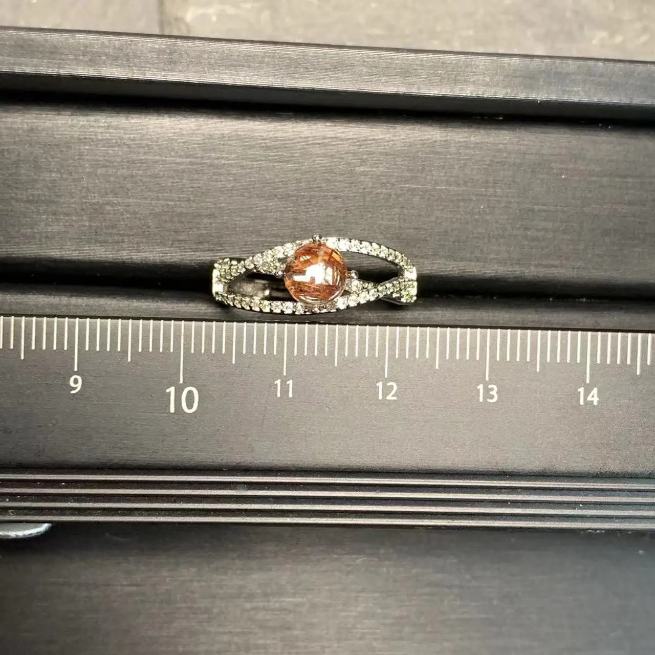 

MM Natural RED Gold Rutilated Quartz Ring Adjustable Female Jewelry for Women Gift Wholesale High Quality Vintage Fine