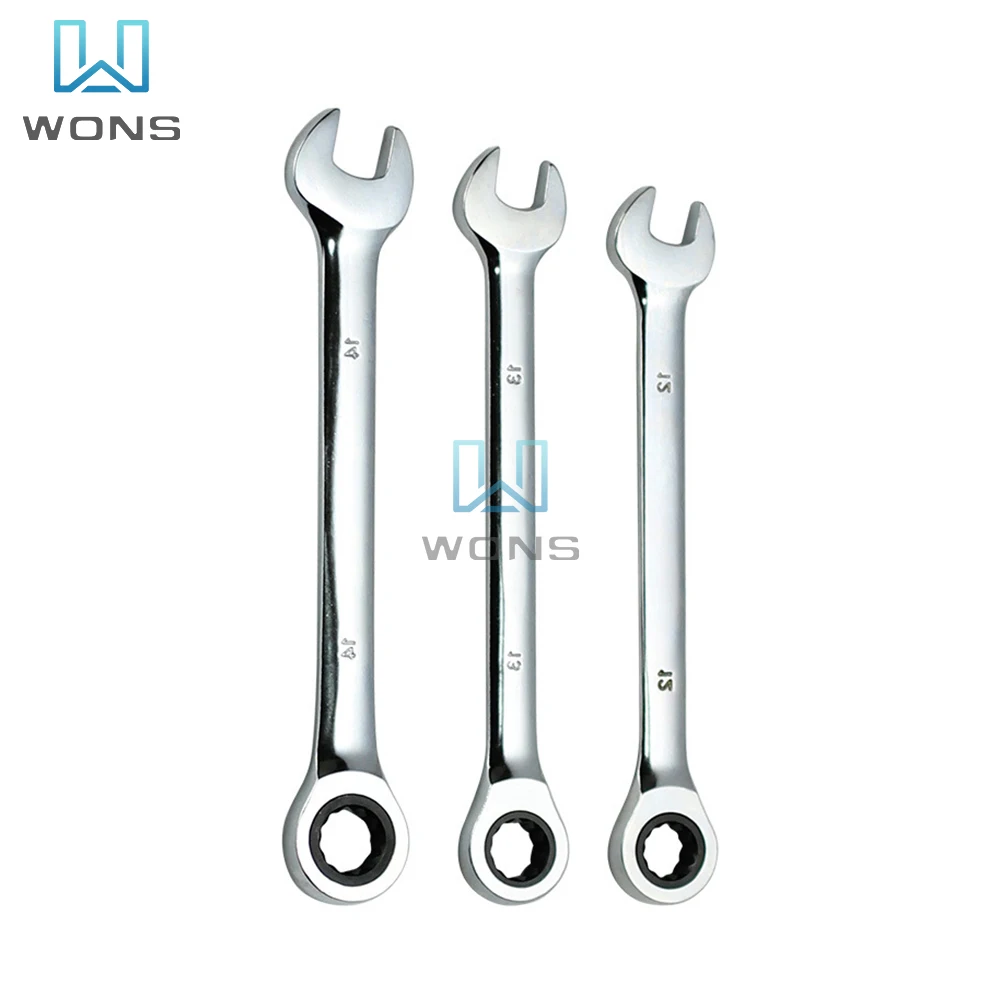 1PCS 6/7/8/9/10mm Flex-Head Ratchet Wrench 180 Degree Gear Double Opening Torque Spanner Home Auto Repair Portable Hand Tool