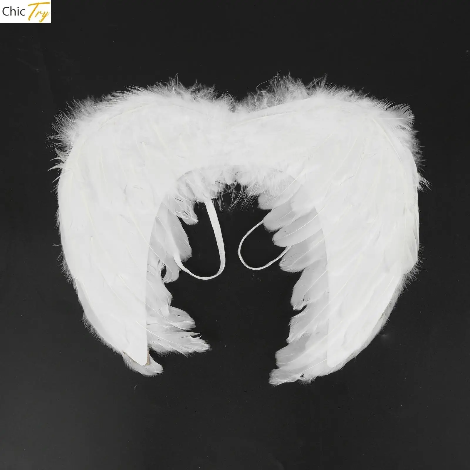 

Halloween White/Black Feather Angel Wings for Masquerade Party Dance Costume Props Carnival Christmas Cosplay Fairy Feather Wing