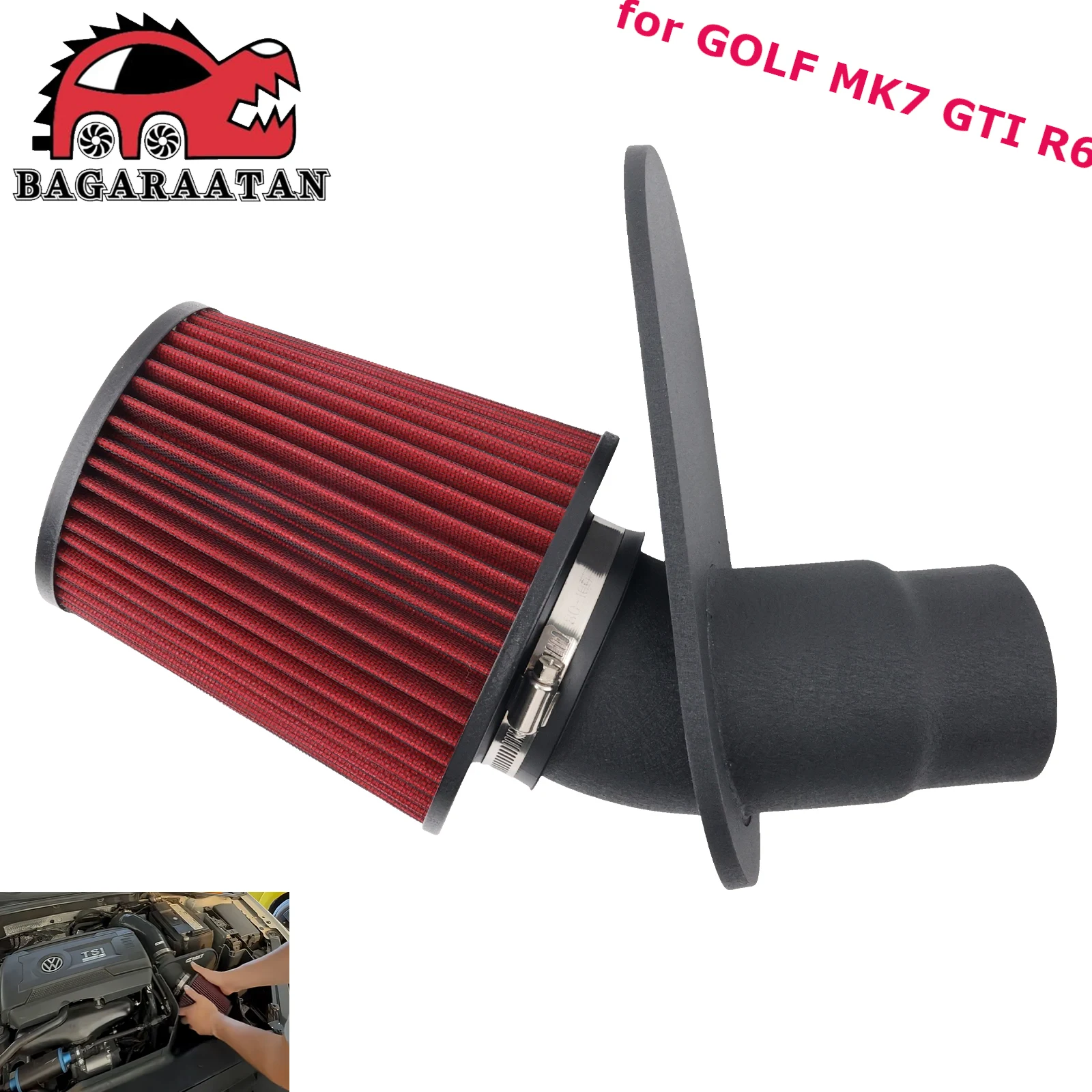 

Dry Air Filter Upgrade Cold Air Intake Kit performance for VW Racing Line R600 For Golf GTI Mk7 JQG-165