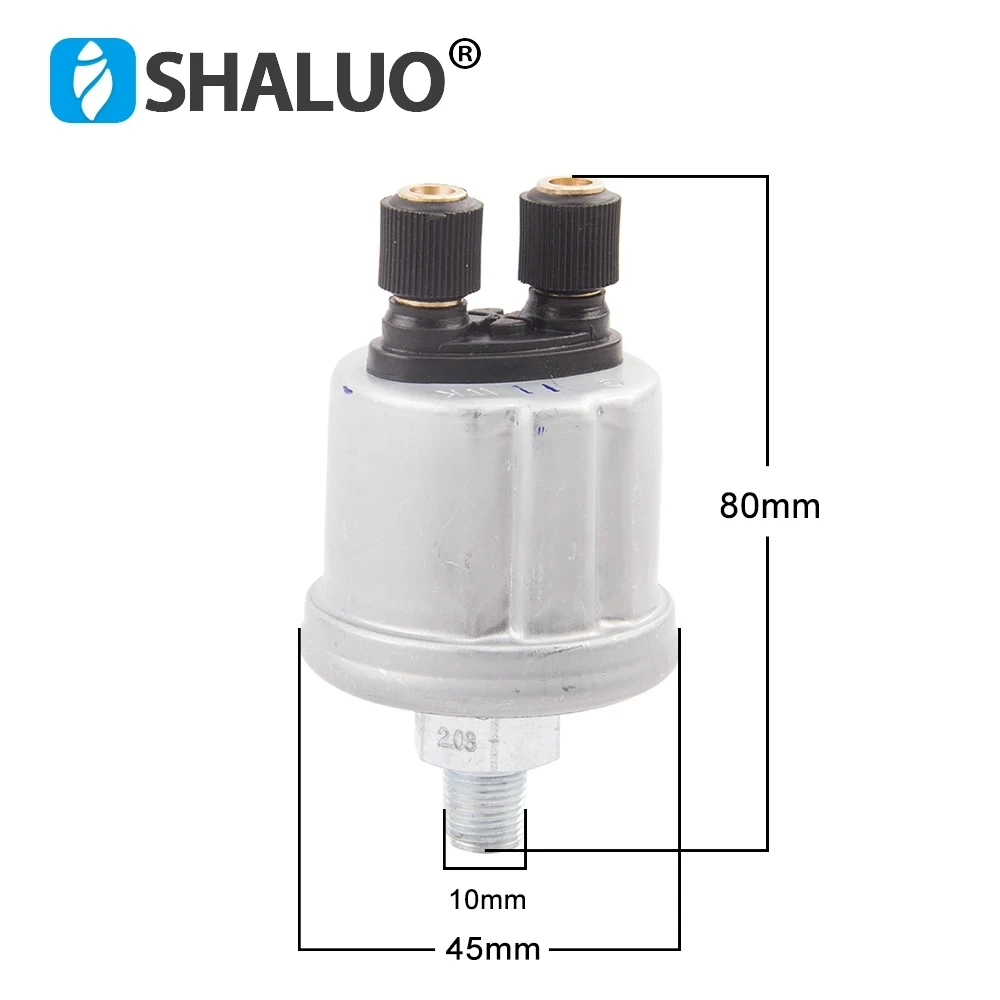 VDO Oil Pressure Sensor Plug 0 to 10 Bar 1/8NPT M14*1.5 10 Bars Diesel Generator Accessories Oil Pressure Sensor Switch 184±10 Ω