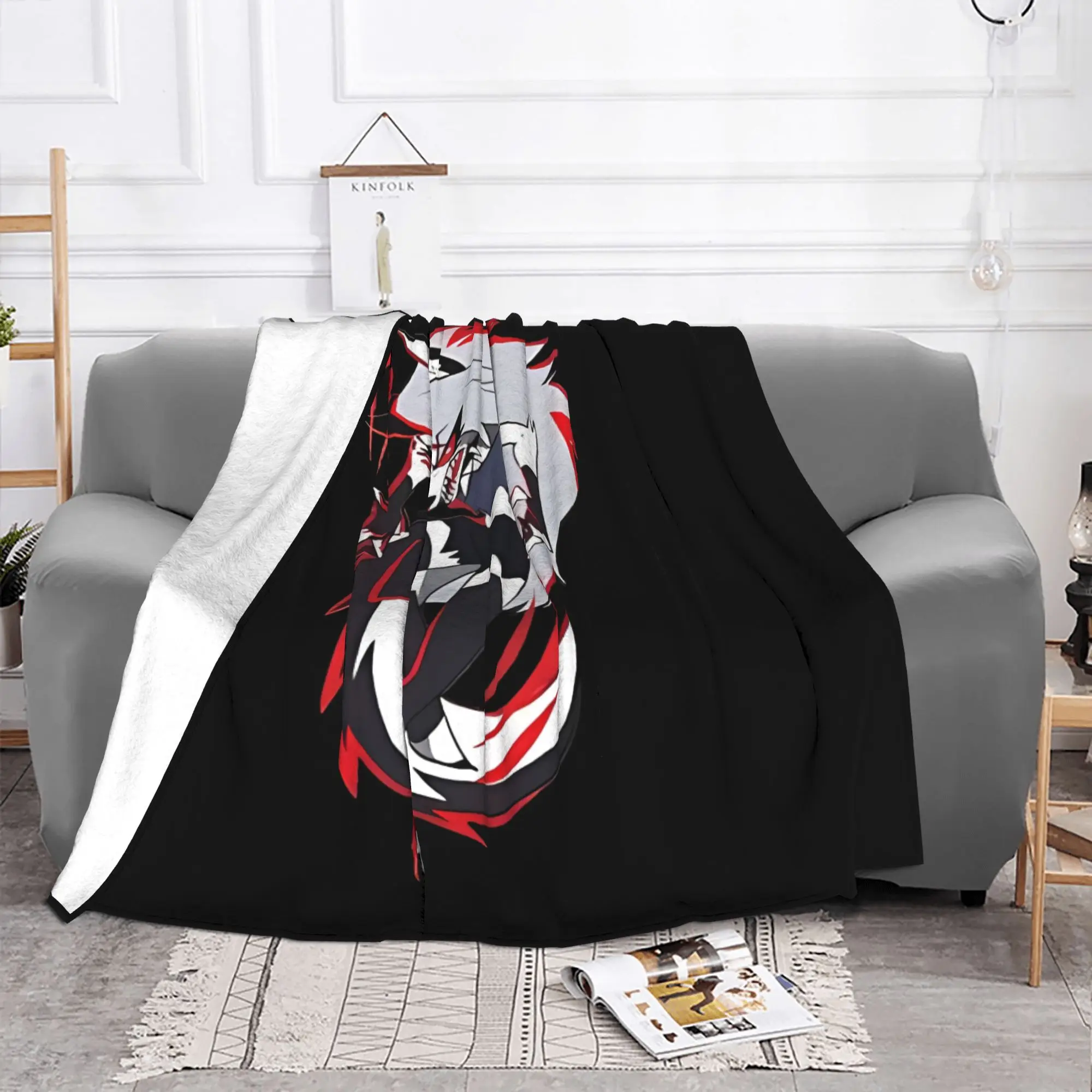 1PC home Cute Room Decor Loona Blanket Throw Blanket Alastor  Novelty Warm Blanket All Season