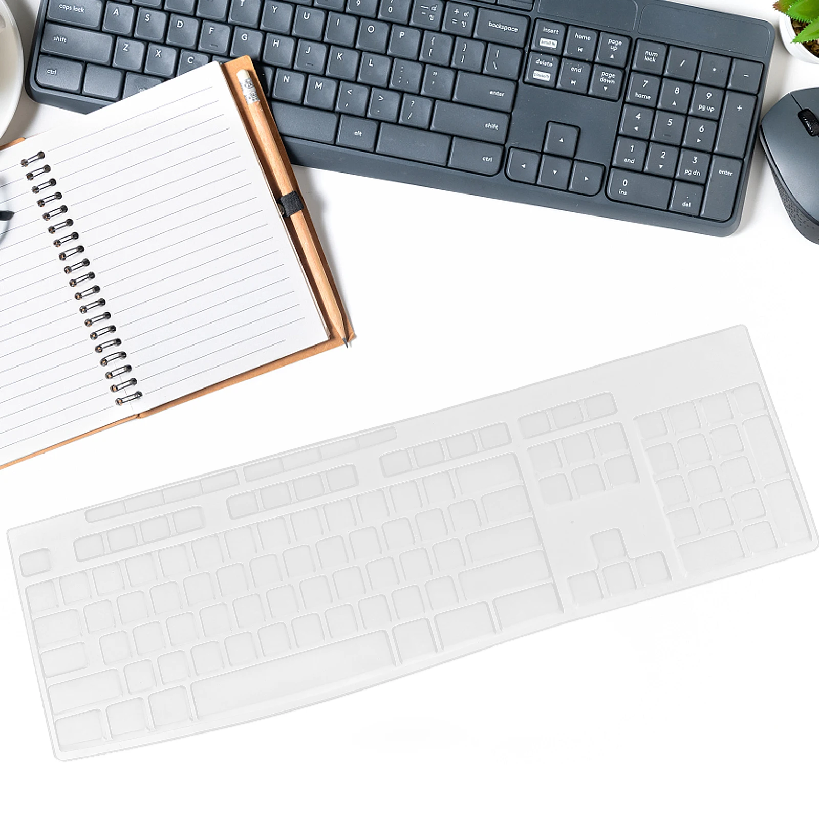 

2Pcs Silicone Keyboard Film Flexible Waterproof Cover Dustproof Keyboard Protector for Mk270 Waterproof Film Silicone Cover