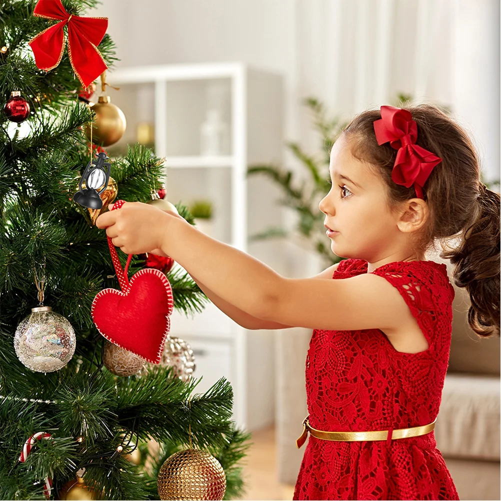 

40Pcs Christmas Fake Oil Light Pendant Hanging Artificial Oil Lamp Xmas Tree Decoration Simulation Lamp Ornament