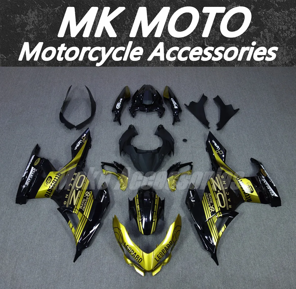 

Motorcycle Fairings Kit Fit For Ninja 400 2018 2019 2020 2021 2022 2023 Bodywork Set High Quality ABS Injection Gold Black