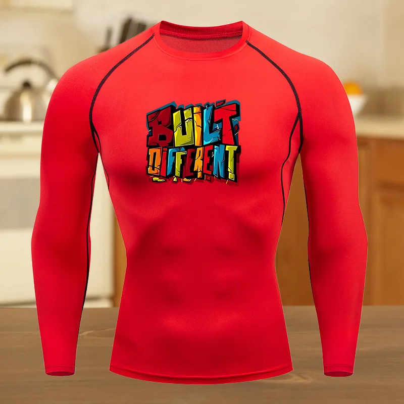الرجال قصيرة الأكمام ضغط تي شيرت تنفس التجفيف السريع مرونة عالية العنكبوت الجري الدراجات الصالة الرياضية التدريبات قمصان اللياقة البدنية #5
