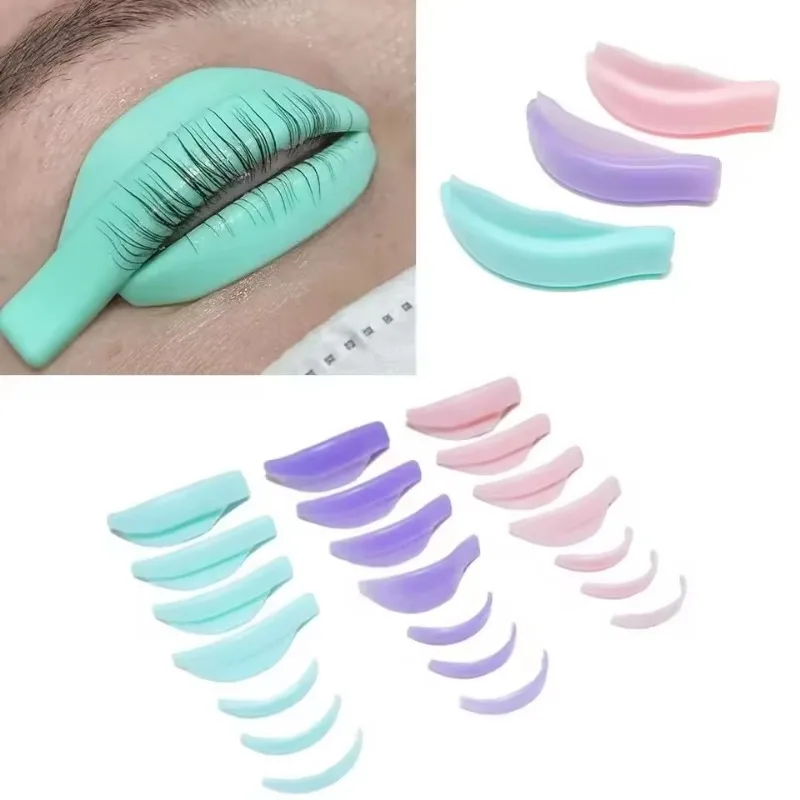 5/7/14Pairs Reusable Lash Lift Shield Pad Eeyelash Curling Iron Silicone Eyelashe Curler Accessories Applicator Makeup Tool