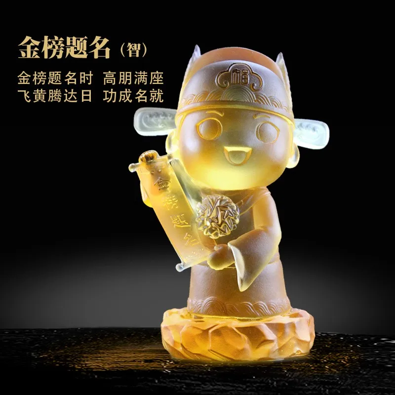 Good Quality Wish Kids Children Promising Future Lovely Figurines Study Table Lucky Crytal Statue Five sub-ka Passing Exam Gifts