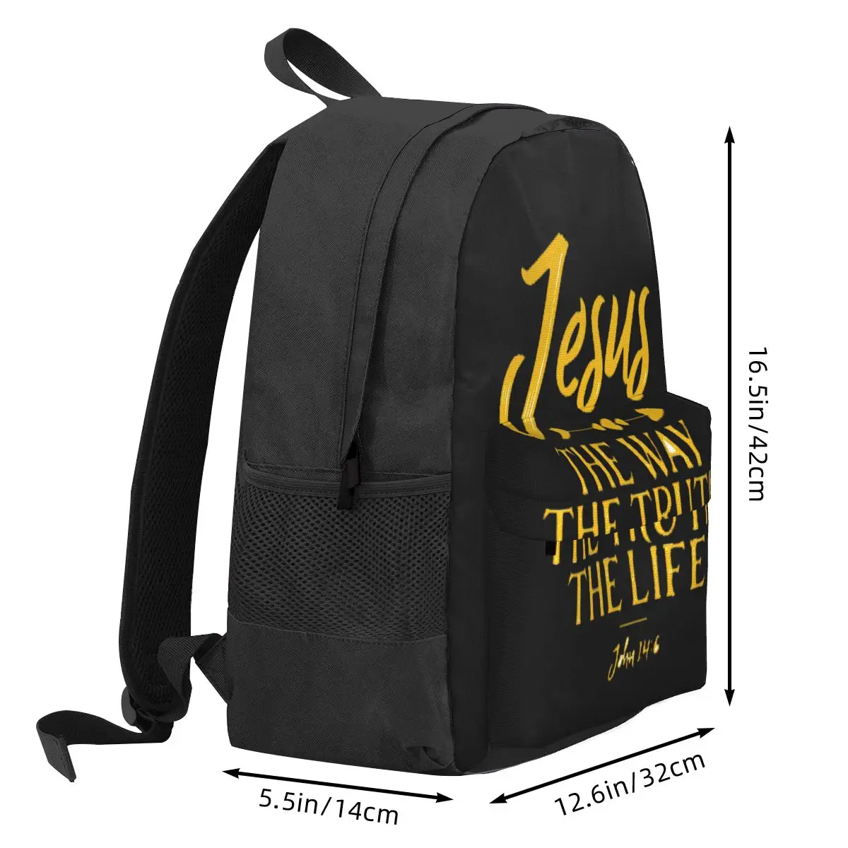 John 14 6 Jesus The Way Truth And Life Backpack Student BookBag Children School Bag Computer Shoulder Bags for Men Women