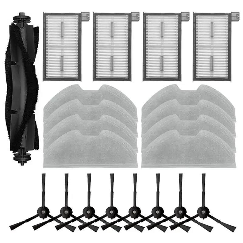 ABLL-For Eufy X8 Pro Serie X8 Pro SES Vacuum Cleaner Spare Replacement Main Side Brush Filter Mop Cloth Kit