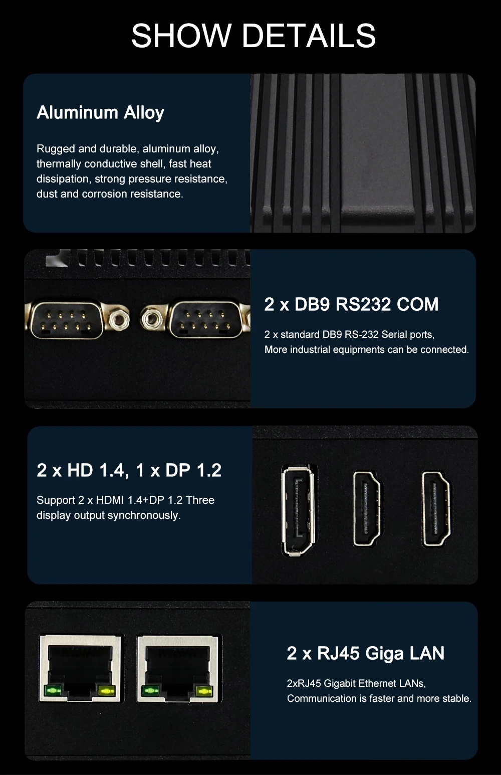 Intel N100 Dual Gigabit LAN Mini Pc N150 CPU Dual COM Dual HDMI DP 4 منافذ USB كمبيوتر صغير جدار الحماية VPN Soft Router Server PVE