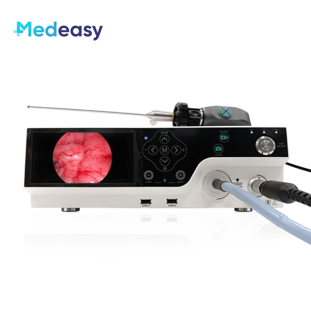 Imagem -02 - Câmera de Endoscopia Fhd Sistema de Endoscópio Médico em com Fonte de Luz Led Integrada de 100 w Gravação e Exibição de Polegadas Unidade de