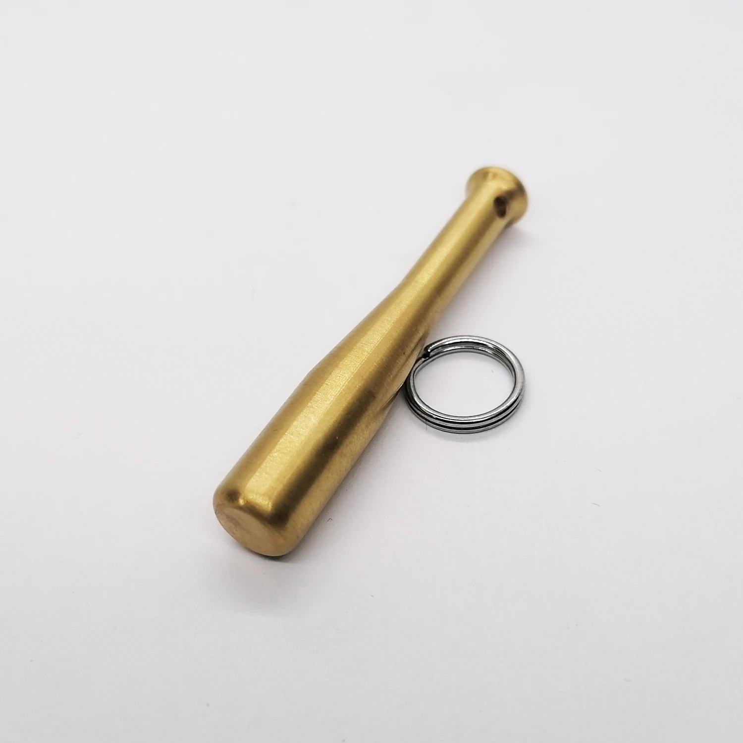 1 Piece Solid Brass Made Mini Baseball Bat EDC With Key Ring