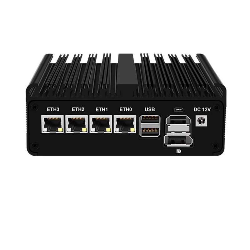 Firewall pfSense Tanpa Kipas Soft Router J4125 N5105 N150 4x i226-V 2.5G LAN NVMe Barebone Mini PC HDMI2.0 DP AES-NI OPNsense Win11