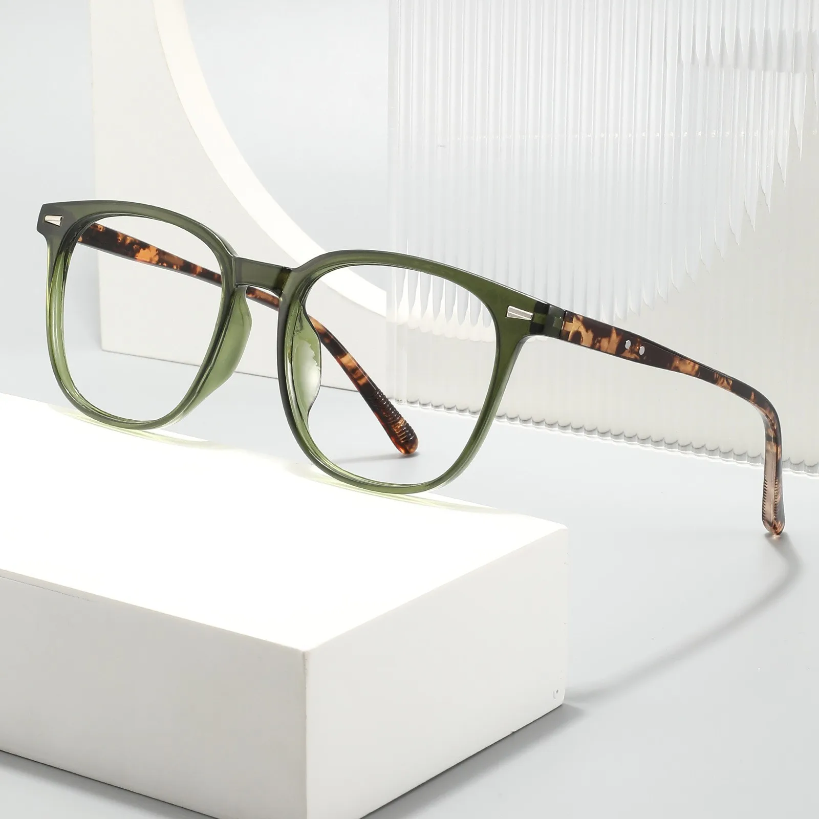 Neue schwarze quadratische Computerbrille, PC-Gestell, Damen und Herren, Anti-Blaulicht-Rechteckbrille, blockierende optische Brille