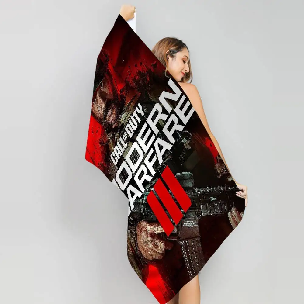 Game C-Call Of Duty Modern Warfare Microfiber Blanket Quick Drying Beach Towels Oversized Printing Super Absorbent Pool Blanket