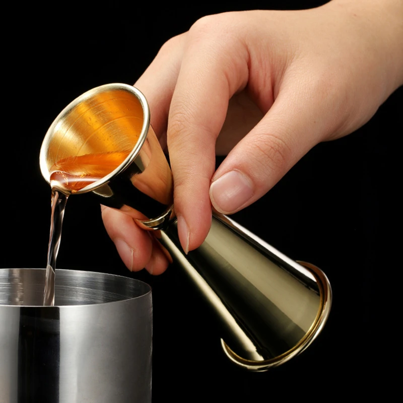 15/30ml or 30-45ml Dual Shot Stainless Steel Measure Cup Cocktail Shaker Drink Spirit Measure Jigger Kitchen Bar Barware Tools