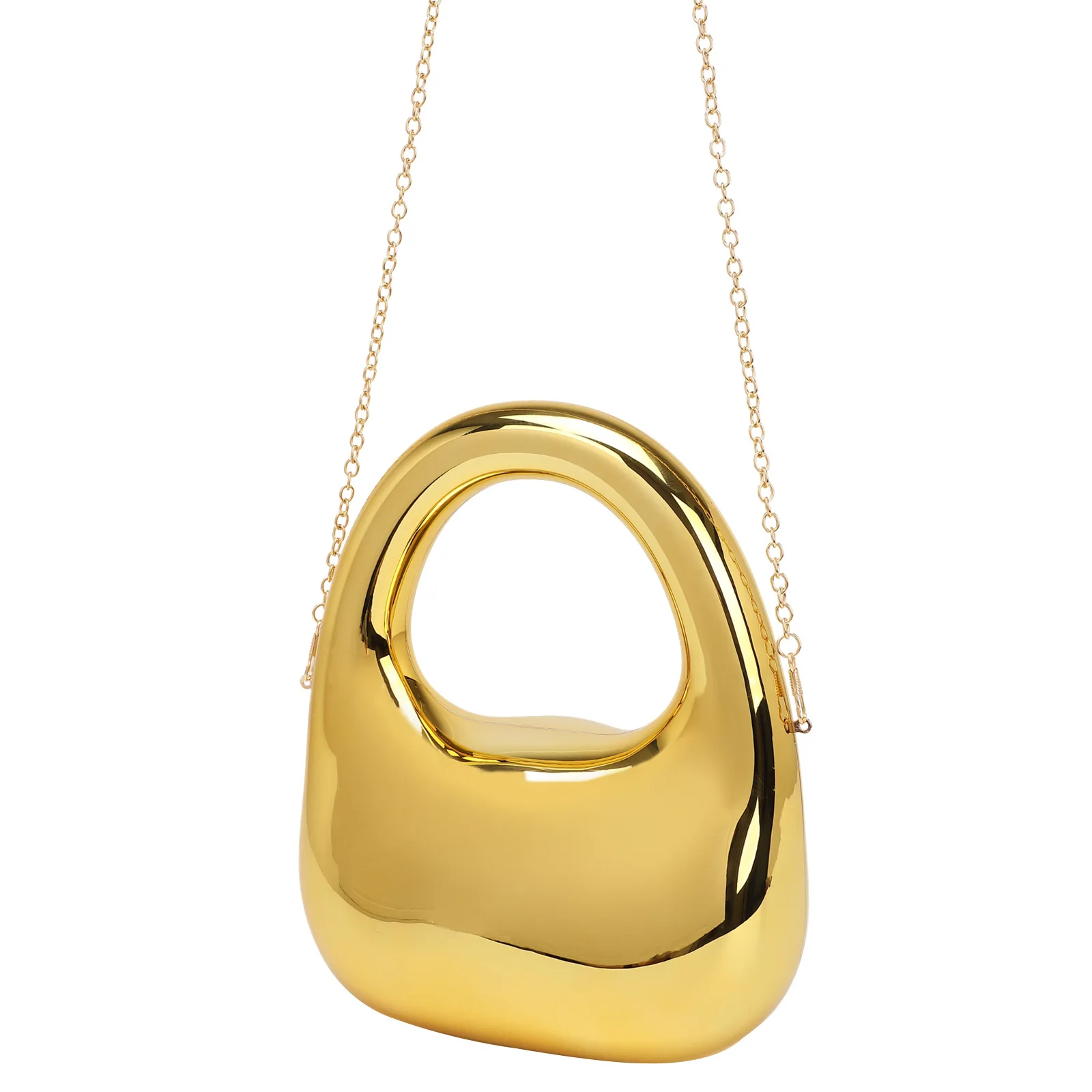 

Женская модная акриловая сумка для ужина, темпераментная глянцевая вечерняя сумка с цепочкой на запястье, Bolsa Grife Luxo, модная сумка на застежке