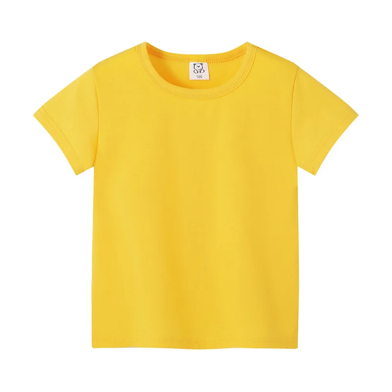 2-12 Jahre Sommer Kinder Kurzarm T-Shirt Baumwolle Babykleidung Jungen Mädchen Weißes Hemd Kinder Einfarbige T-Shirts Tops – Detail 5