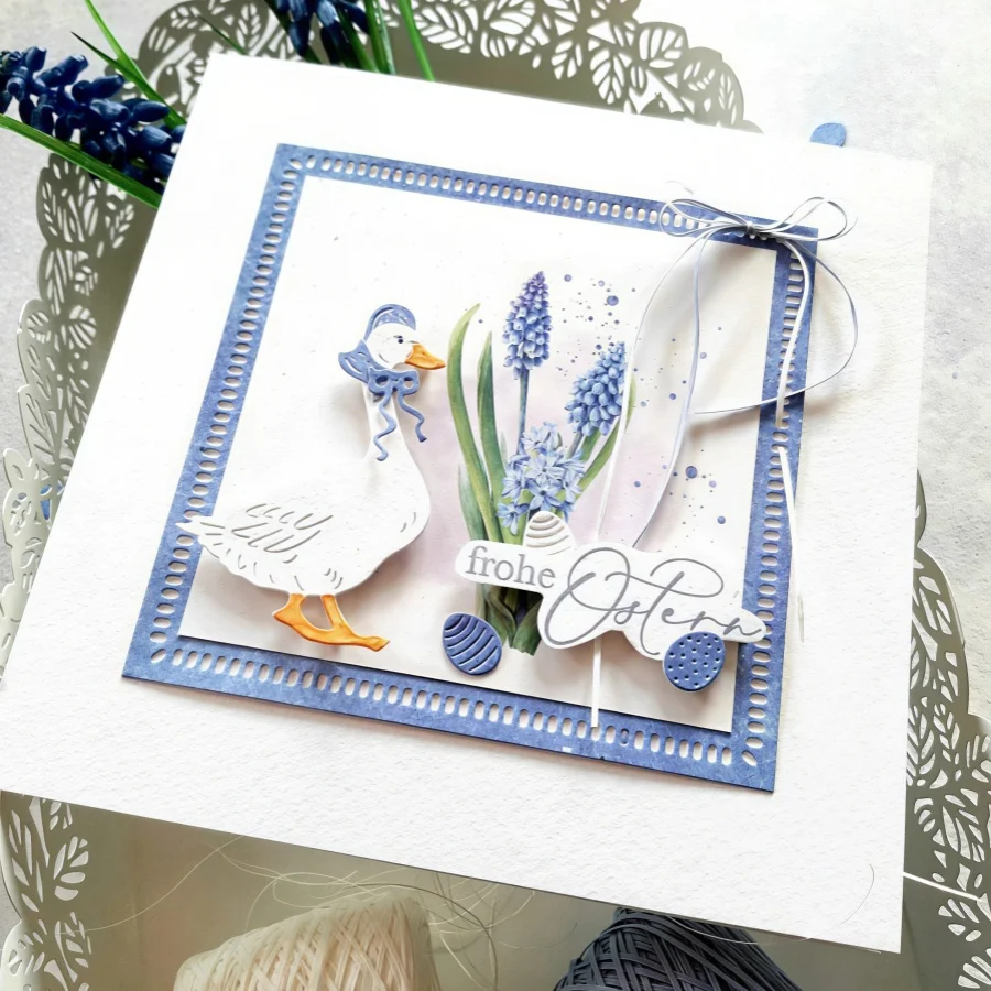 2026 Neuerscheinung Oster-Gans Metall-Stanzformen Scrapbooking Papierhandwerk Messer-Schablonen Fotoalben