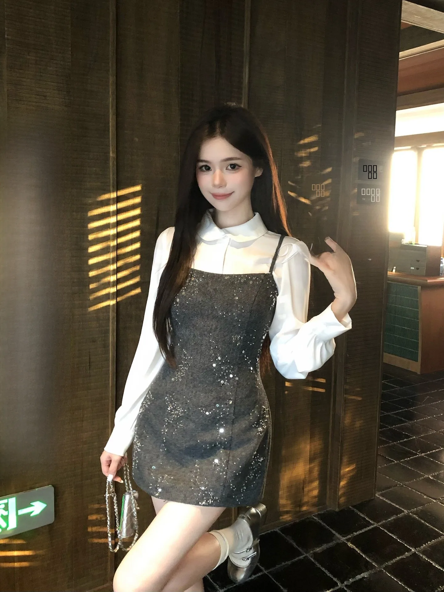 

iny Silver Sequin Design Early Spring Ele Thin ter Dr Wahju Faion Polyester Fiber A-Line Skirt No Sve Ciwalk