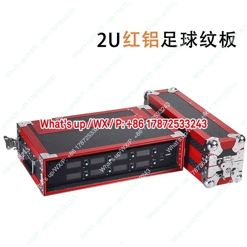 2U microphone aviation box receiver cabinet 3U wireless storage box microphone peripheral chassis aluminum alloy microphone box