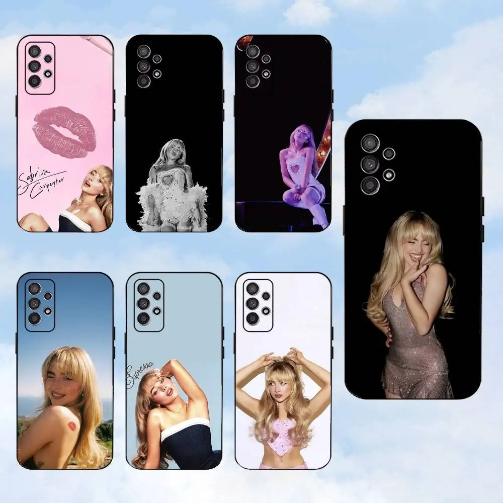 

Singer S-Sabrina C-Carpenter Phone Case For Samsung S25,S24,S23,S22,S21,S20,S10,Ultra,Plus,Lite,FE,Soft Silicone Black Cover