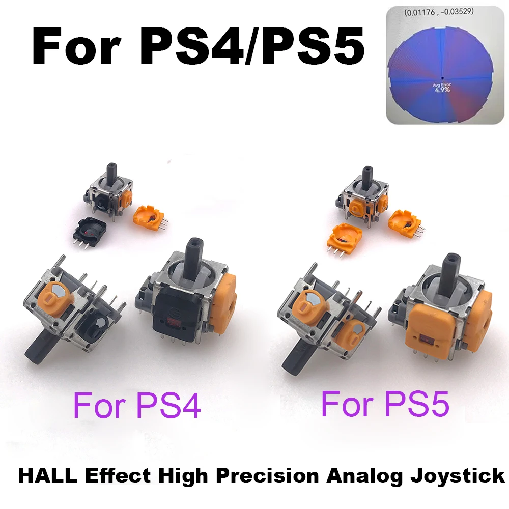 For PS4 DS4 Play Station5 DualSense High Precision Optimized Version PS5 HALL Effect Analog Joystick Anti-drift No Jitter&Delay